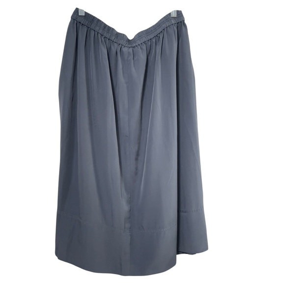 J. Crew Gray Pleated Midi Skirt, Size 14 - Picture 3 of 12